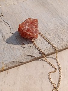 Colar Calcita Laranja bruta Dora