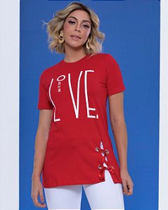 ÚLTIMAS UNIDADES!!! Camiseta Long Love - Vermelha