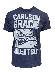 Camiseta Carlson Gracie Dog Face - Azul Mescla