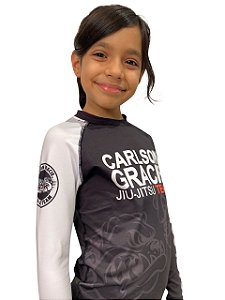 RASHGUARD CARLSON GRACIE JUVENIL MANGA LONGA - BRANCA