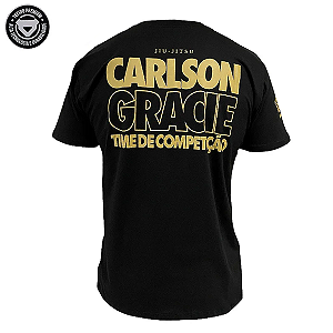 CAMISETA CARLSON GRACIE TIME DE COMPETIÇÃO GOLD - PRETO - Tauron