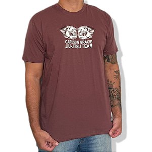 CAMISETA CARLSON GRACIE NO MUTUCA - MARROM