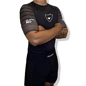 RASHGUARD TAURON MANGA CURTA  - MARROM