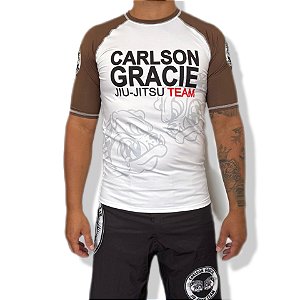 RASHGUARD CARLSON GRACIE WHITE - MARROM