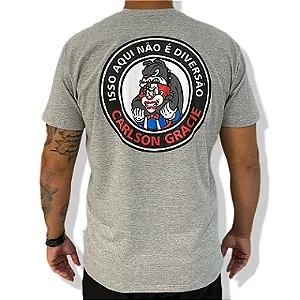 CAMISETA CARLSON GRACIE MATA LEÃO - CINZA MESCLA