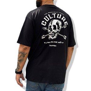 CAMISETA OVERSIZE TAURON CULTURE - PRETA