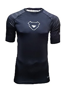 RASHGUARD PARA JIU JITSU UNISSEX MANGA CURTA - PRETA