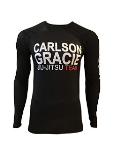 RASHGUARD CARLSON GRACIE UNISSEX MANGA LONGA - PRETA