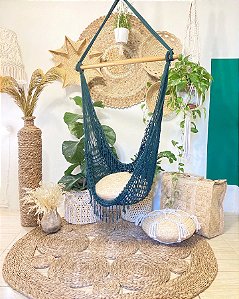 Cadeira Rede Suspensa Knot | Verde Musgo