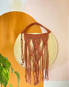 Bolsa Decorativa de Parede Bastet | Terracota