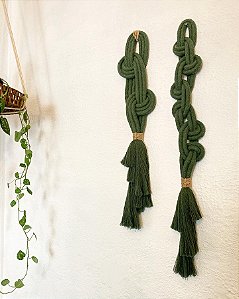 Adornos de Parede Fluid & Flow Verde Musgo | Par