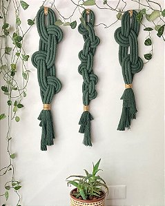 Adornos de Parede Fluid, Flow & Curves Verde Musgo | Trio