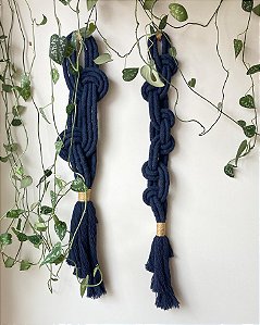 Adornos de Parede Fluid & Flow Azul Marinho | Par