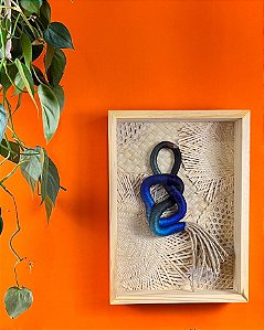 Escultura Blue Shadow | em Moldura Caixa 32 cm x 42 cm