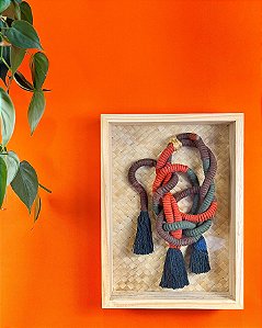 Escultura Tracajá | em Moldura Caixa 32 cm x 42 cm