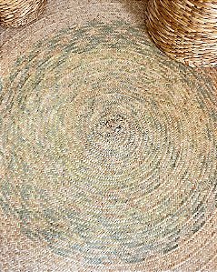 Tapete Boho Especial Palha de Carnaúba | Redondo 100 cm