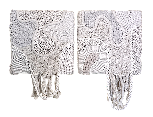 Duo de Painéis Blooming Square Cru