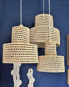 Luminária Palha de Carnaúba Castelo