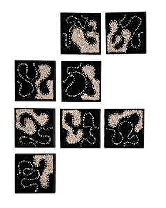 Composição de Painéis Fiber Art com Moldura | 8 peças