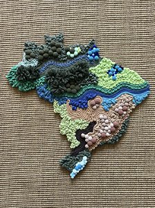 Painel de Parede Brasil II em Fiber Art | 50cm x 50cm