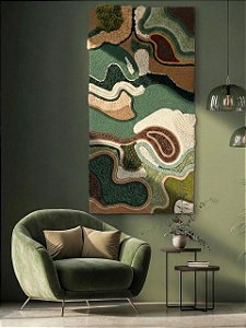 Painel de Parede em Fiber Art Nature | 60 cm x 120 cm