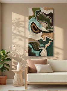 Painel de Parede em Fiber Art Earth | 60 cm x 120 cm