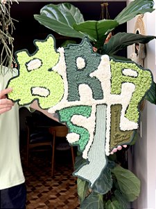 Painel de Parede Brasileragem Grande em Fiber Art | 67cm x 70cm