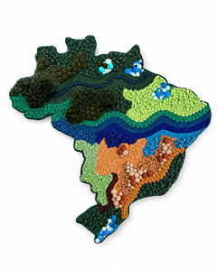 Painel de Parede Brasil II em Fiber Art | 67cm x 70cm