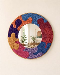 Espelho Decorativo Ginga em Fiber Art | 45 cm