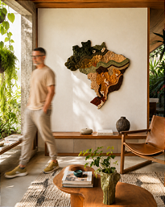 Painel de Parede Brasil Entre Solos e Florestas | 95cm x 100cm