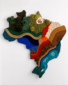 Painel de Parede Brasil Entre Cores e Texturas | 95cm x 100cm