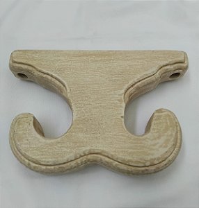 SUPORTE DUPLO EM MADEIRA PARA TETO 21/32MM PÁTINA CAMURÇA