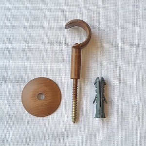 SUPORTE LEÃO 28MM C/ PARAFUSO E ROSETA JACARANDÁ PLUS
