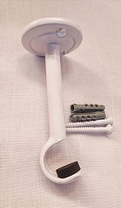 SUPORTE VICTORY COM AFASTADOR 7 CM C/ ROSETA FIXA P/ TUBO 19MM DIAMETRO
