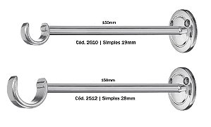 SUPORTE LEÃO PAREDE 15CM C/ ROSETA FIXA