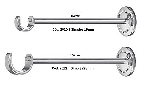 SUPORTE LEAO PAREDE 15CM C/ ROSETA FIXA