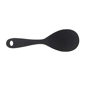 Colher de Servir Cabo Maciço de  22,5cm em SiliconePreto UnyHome.