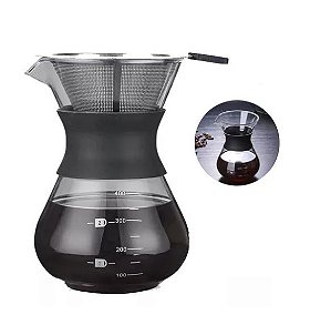 Cafeteira Passador de Café de Vidro, Coador de 400ML UnyHome