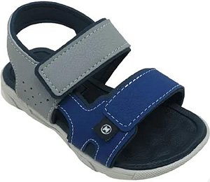 Sandálias Molekinho Cinza/azul Cobalto