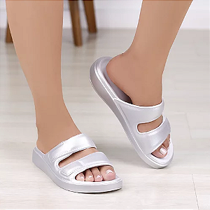 Chinelo Piccadilly Eva Metalizado Prata
