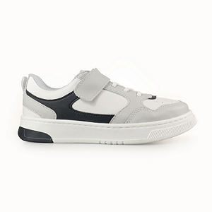 Sapato Sound Kids Branco/cinza