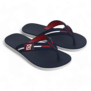 Chinelo Cartago Azul/vermelho/cinza