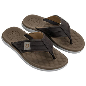 Chinelo Cartago Cinza/marrom