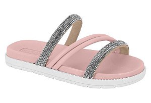 Sandália Molekinha Cristal Creme/rosa
