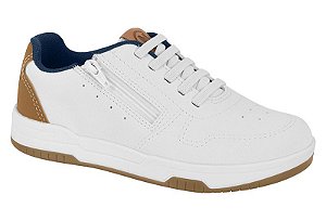 Sapato Molekinho Branco/caramelo