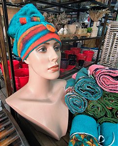 Touca de cabelo atoalhada