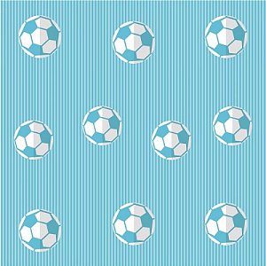 Papel De Parede Infantil Futebol Azul