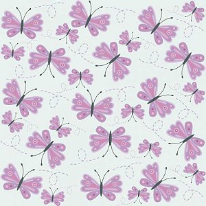 Papel De Parede Infantil Borboletas Lilás