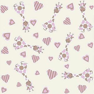 Papel De Parede Infantil Girafa Menina