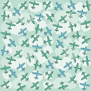 Papel De Parede Infantil Aviões